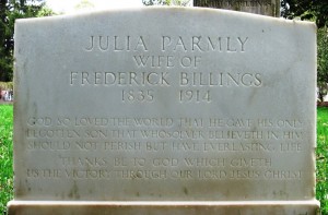 The testimony of Julia Billings still speaks at the River Street Cemetery in Woodstock.